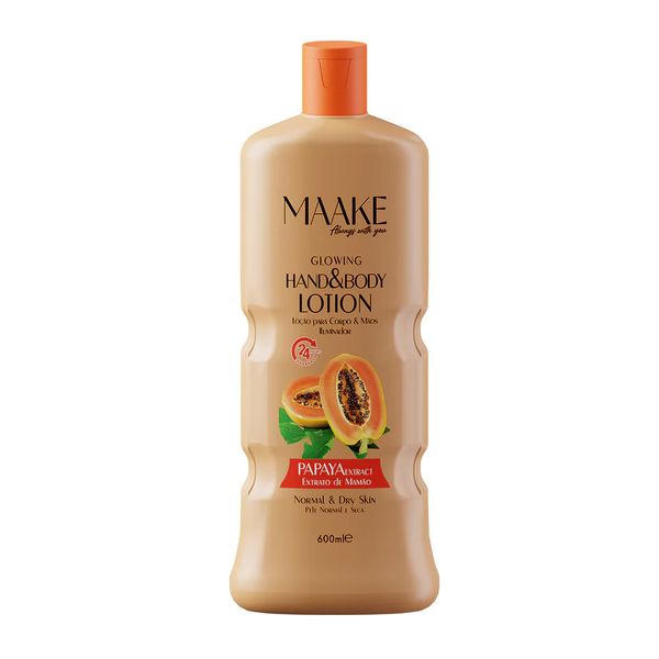 MAAKE Papaya Glowing Hand &amp; Body Lotion 600ml Bottle