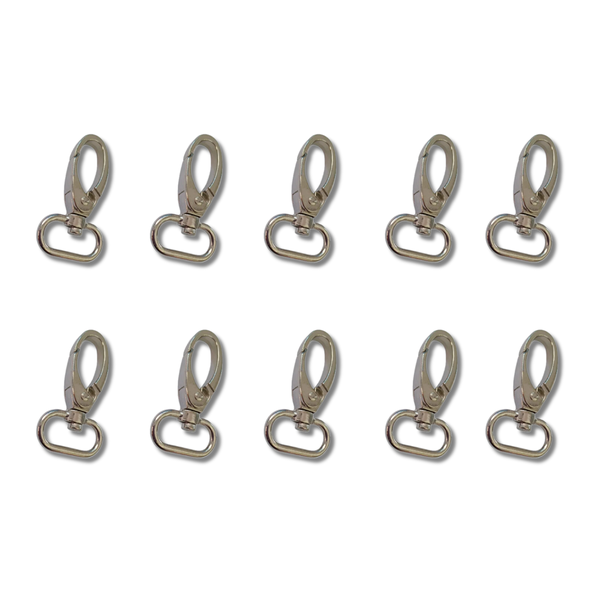 20mm Snap Hook - Nickel (Pack of 10) | Strong &amp; Versatile