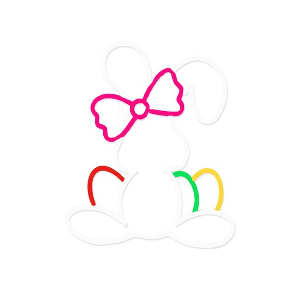 Easter Bunny Neon Sign for Wall Decor Cute LED Bunny Neon Sign Light