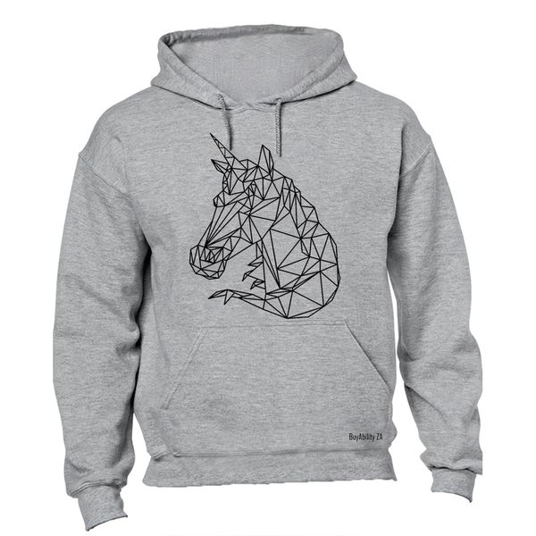 Unicorn Stencil - Ladies - Hoodie - Black