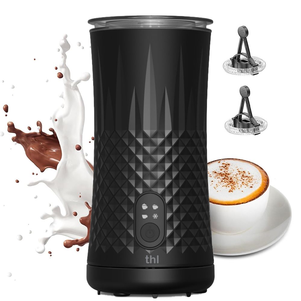 thl 4-in-1 Milk Frother & Steamer, Automatic Warm and Cold Foam Maker