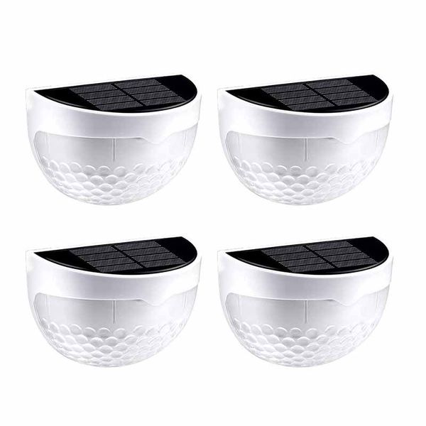 4Pieces solar fence light, outdoor waterproof wall light, LED corrugated light