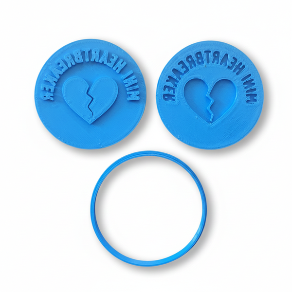 Mini Heartbreaker Fondant Stamp &amp; Cutter Set - 3-Piece - 6cm - 3D Printed