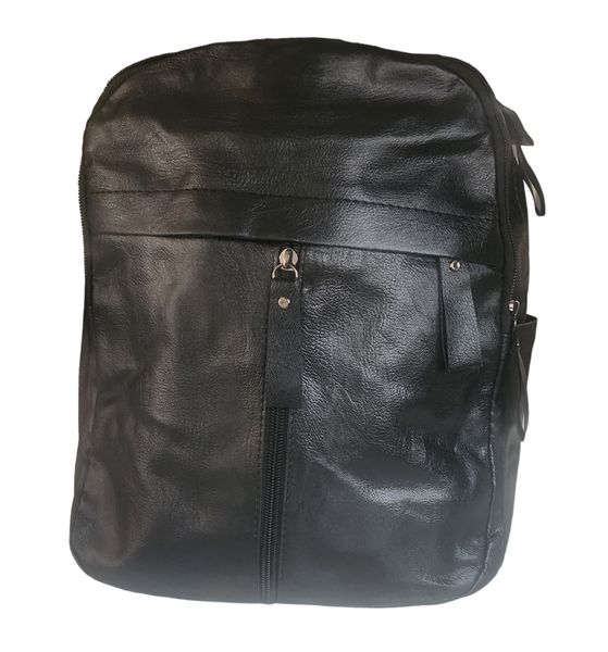 PU Leather Backpack - Black