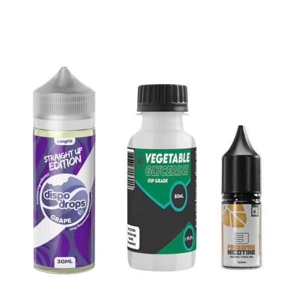 Dispo Drops Longfill Combo 120ml - Grape - 3mg