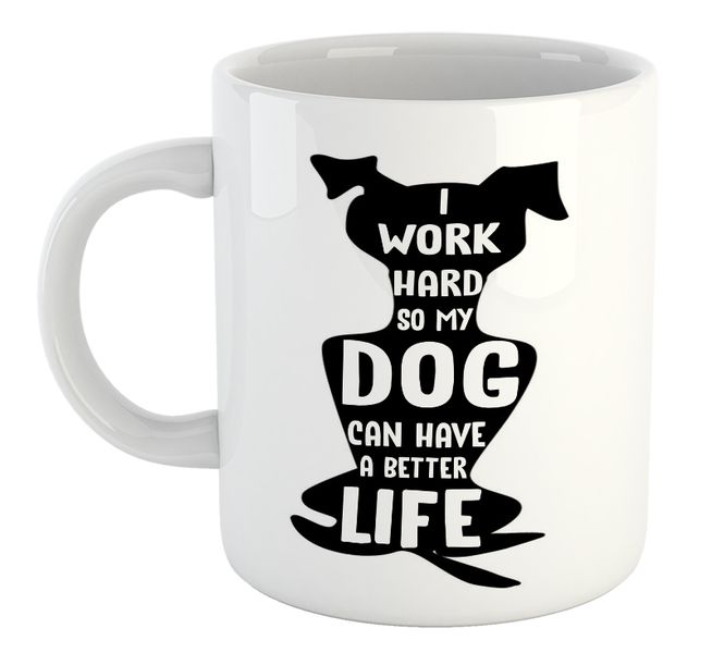 I Work Hard So My Dog Coworker Colleague Work Office Gift Mug