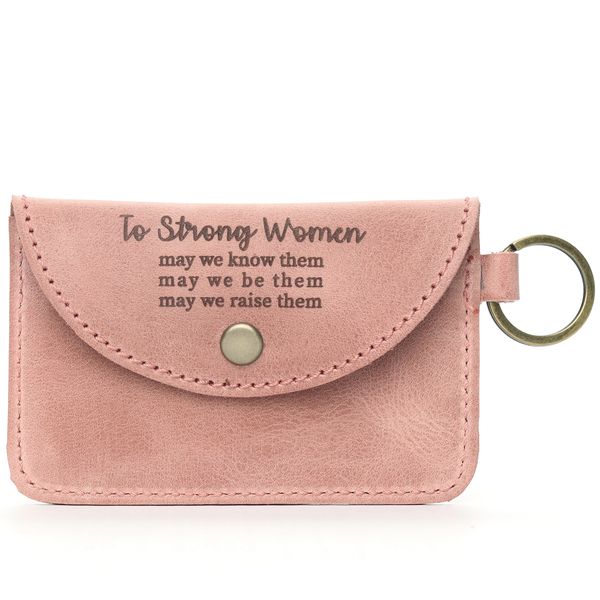 DAREhue - Genuine Leather Card Holder Keyring - To Strong women