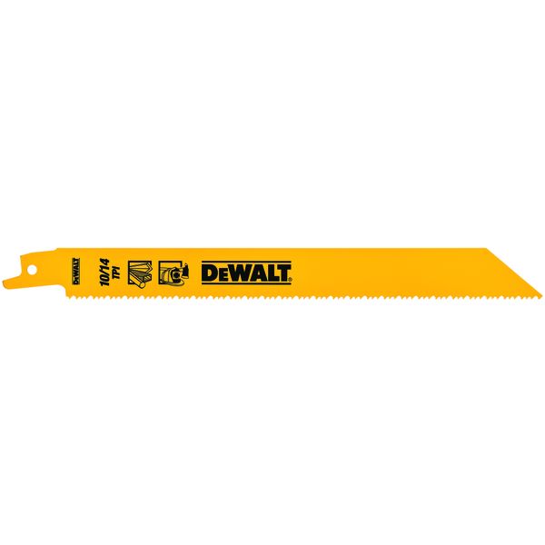 DEWALT - 5 Pack 203mm Bi-Metal Reciprocating Saw Blades - For Universal Use