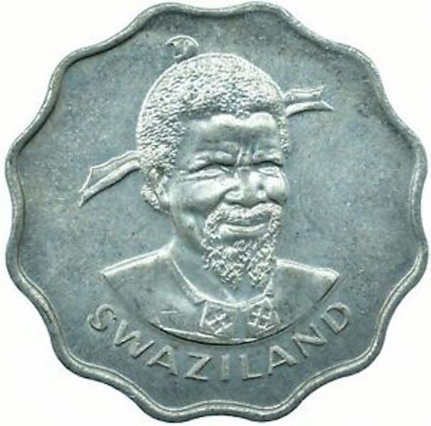 1974 Swaziland Eswatini 10 Cents King Sobhuza II