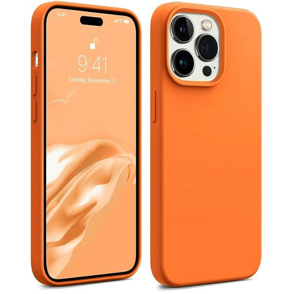 iPhone 14 Pro Max Silicone Cover - Soft Shockproof &amp; Slim Fit Protective