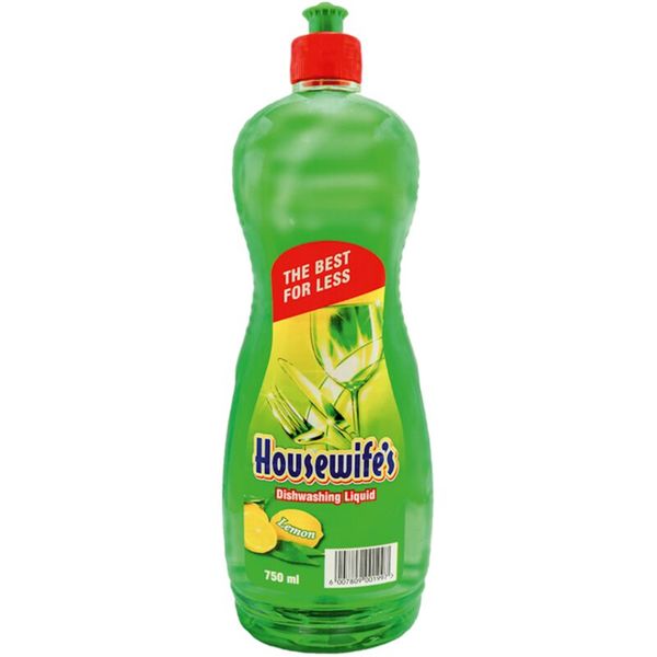 HW Dishwashing Liquid - Lemon - 750ml - 10 Pack