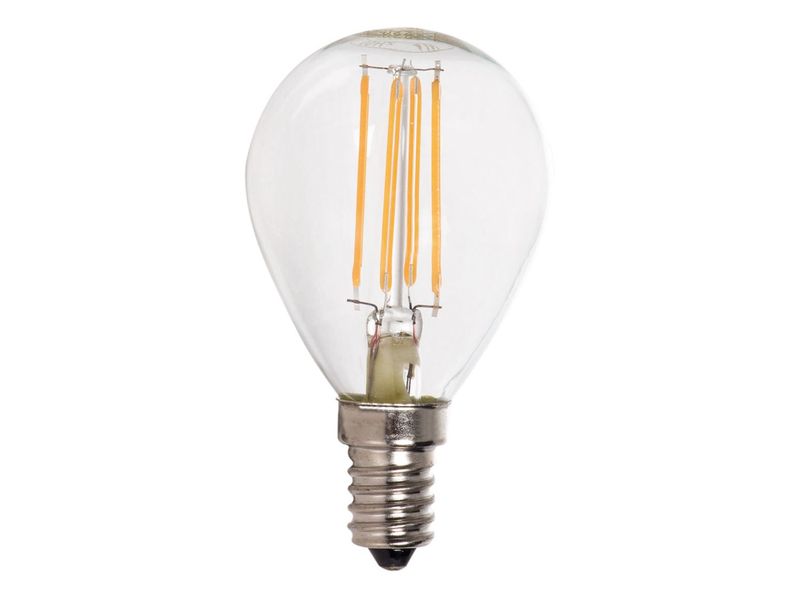 4W Warm White 2700K LED E14 Filament Golf Ball x4