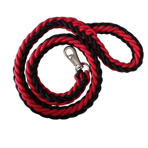 Red and Black Strong Rope Dog Leash