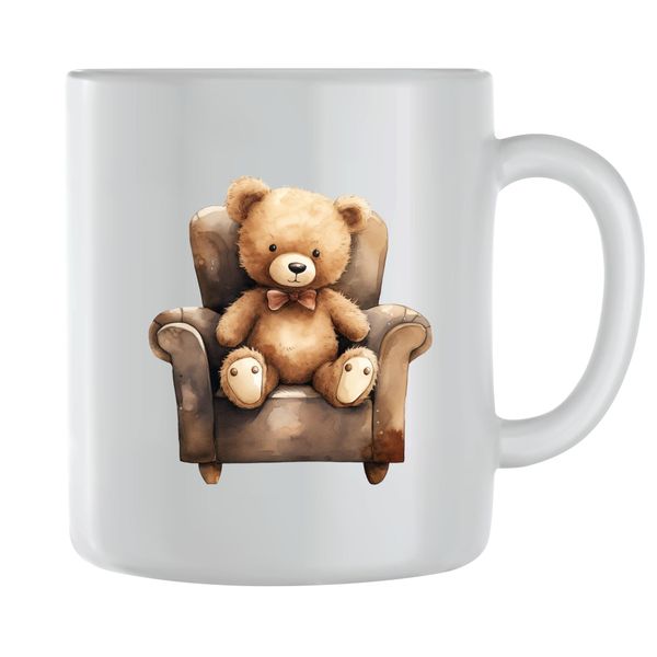 Chair Coffee Mugs for Men Women Trendy Teddy Bear Lover Graphic Cup Gift189
