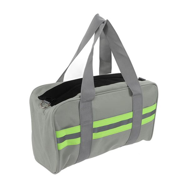 Wide Mouth Tool Bag for Electrician with Reflective Strip Large Capacity