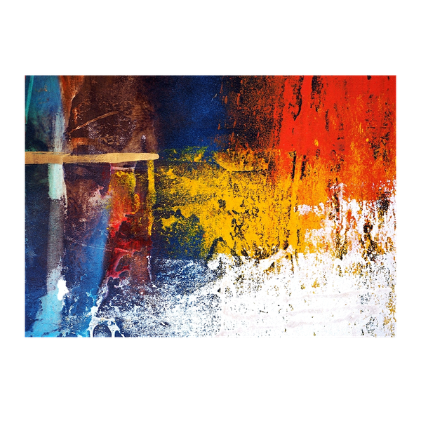 Wall Art Canvas - Abstract Colourful Oil Painting