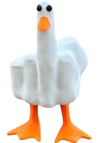 Funny Middle Finger Resin Garden Statue, Home Decoration Sculpture