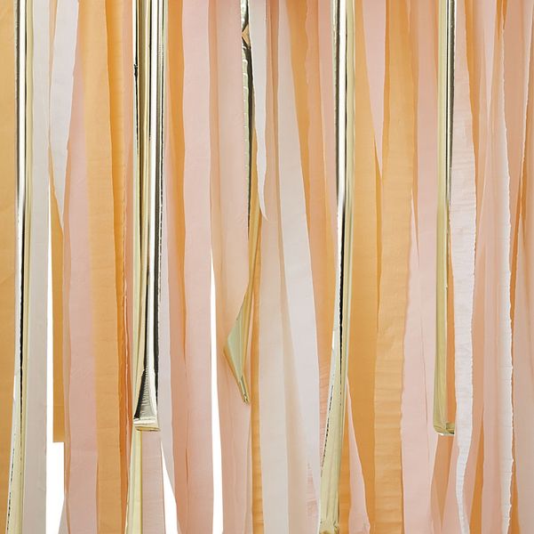 Mix It Up - Gold &amp; Peach Streamer Party Backdrop