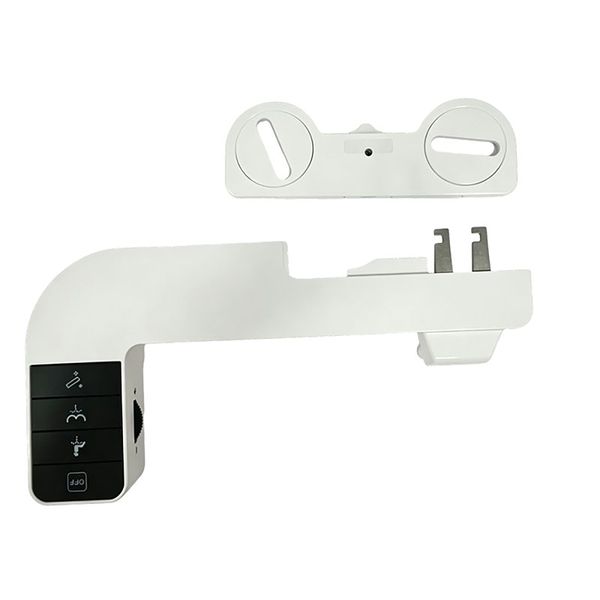 Non-Electric Bidet Attachment with Control Buttons for Standard Toilet