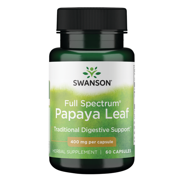 Swanson Full Spectrum Papaya Leaf 400mg 60 Caps