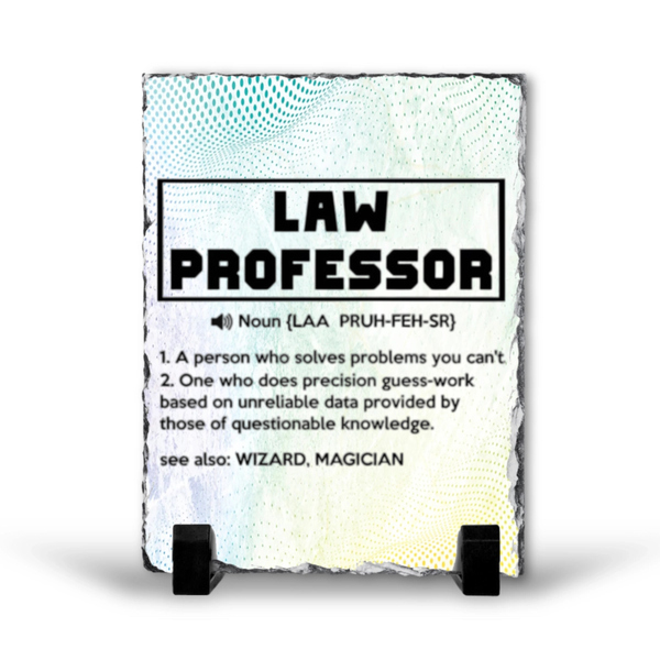 Law Professor Noun Gift Rock Slate