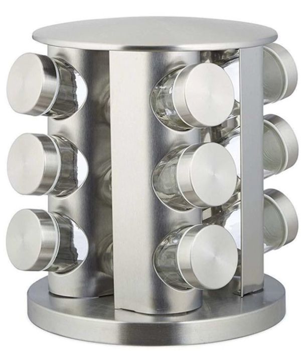 12 Jar Rotating Spice Carousel Silver Shop Today. Get it Tomorrow