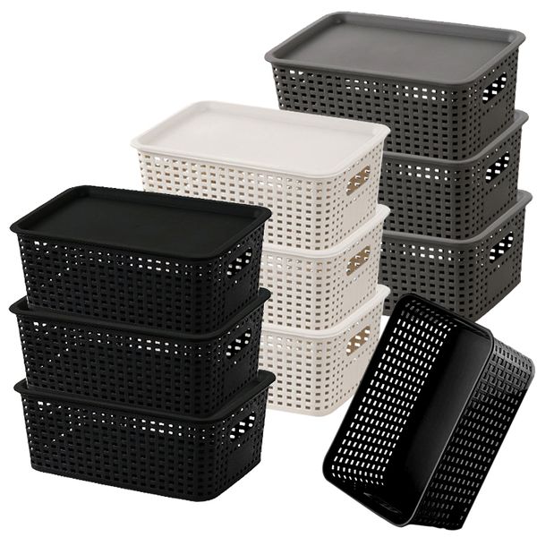 10Pcs Plastic Basket Storage Shelf Cover Organizer Closet Cabinet Kitchen