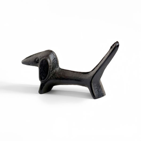 Cast Iron Dachshund Ornament ,100g Cast Iron Craft for Home Storage &amp; Decor