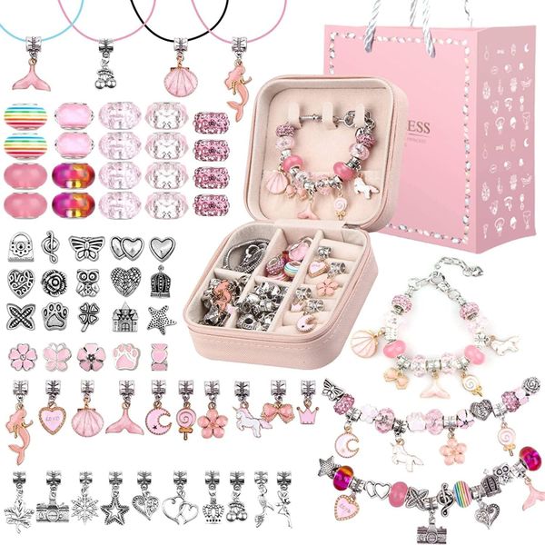 Diy Charm Bracelet Making Set Beads Jewelry Maki image