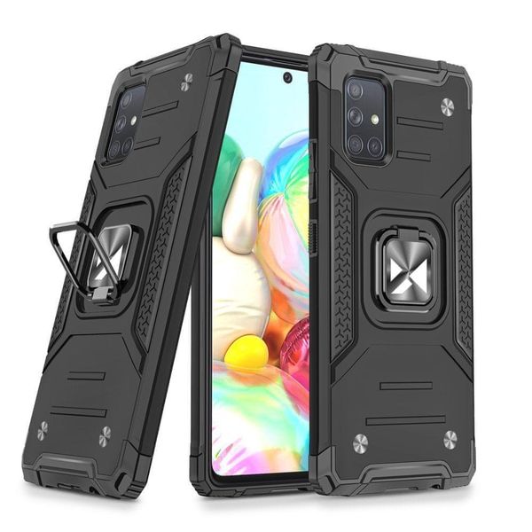 Dual Layer Shockproof Case Compatible with Samsung A71 - Black