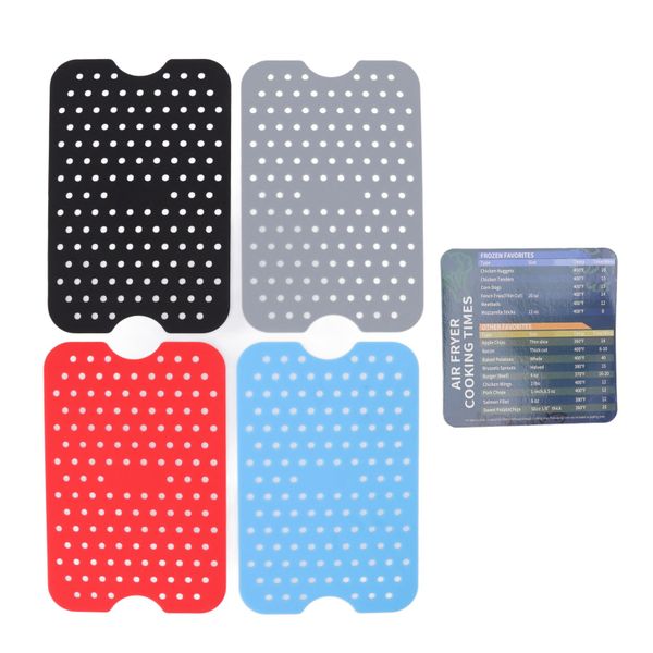 4 Pieces Reusable Silicone Liners with Magnet for AirFryer