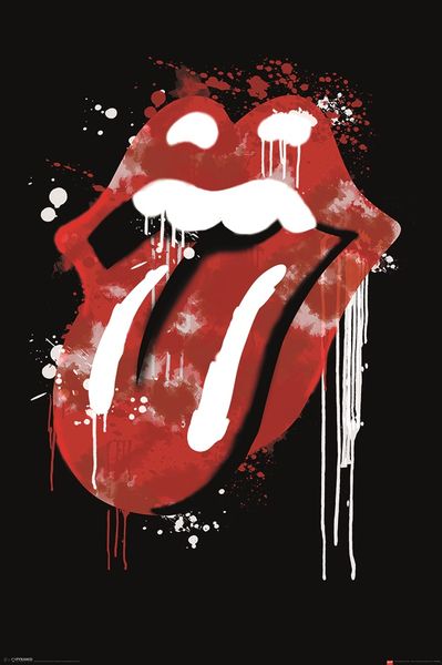 The Rolling Stones - Graffiti Lips Poster