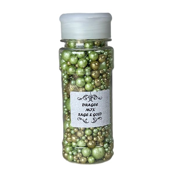 Akamai - Sage &amp; Gold Glitter Sprinkles - 140g