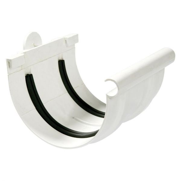 Pvc Gutter Half-Round Connector - 2 Pack