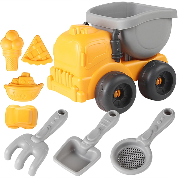 Kids Sand Play Dump Truck Set - Yellow