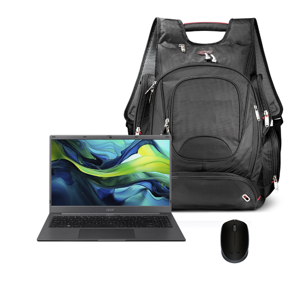 Acer As Lt 15 Intel N4500 + Impulse Laptop Bag + Logitech Mouse Bundle