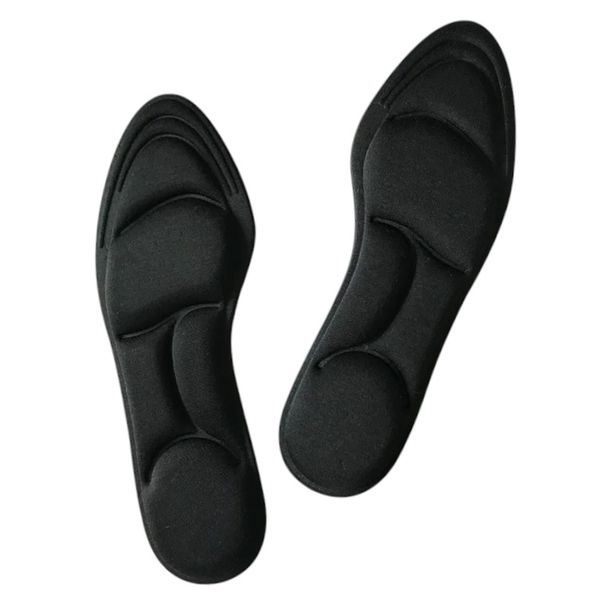 1 Pair - 5D Shoe Insoles With Breathable Memory Foam - Black