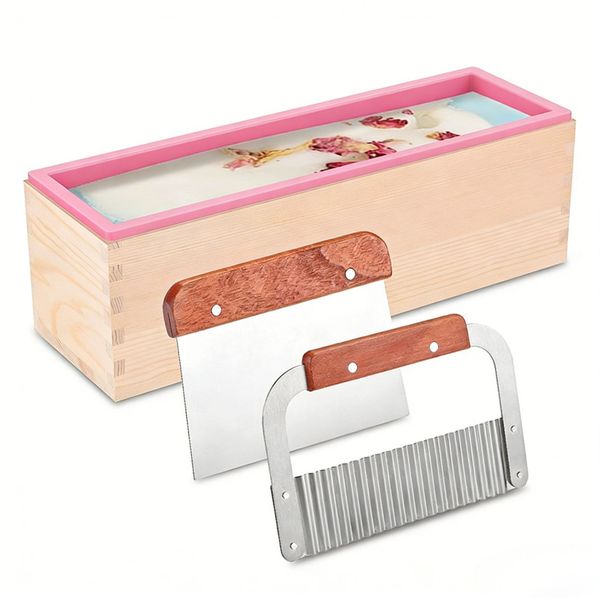 Redisson Pink Stainless steel, Wood Freestanding 5 Piece Soap Dispenser