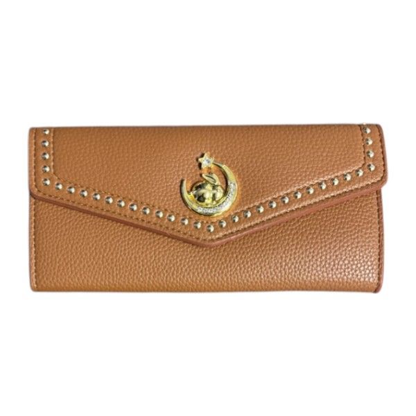 ElegantTextured Women's Clutch Wallet - Brown