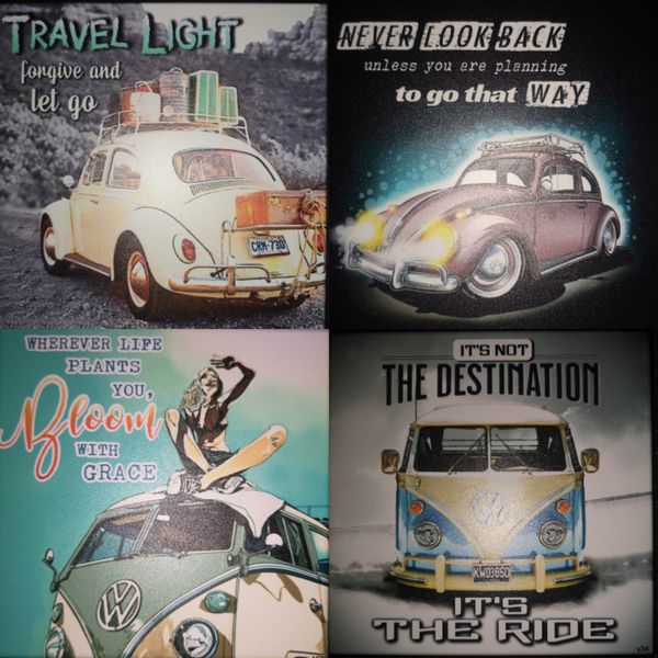 Inspirational Plus Traveling Motivational/Sayings-Wall Art Collection-Set>4