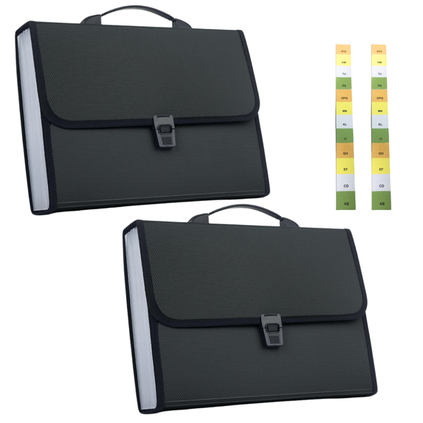 Bestby - 2PCS 13-Pocket A4 Accordion File Organizer Expanding File Folder