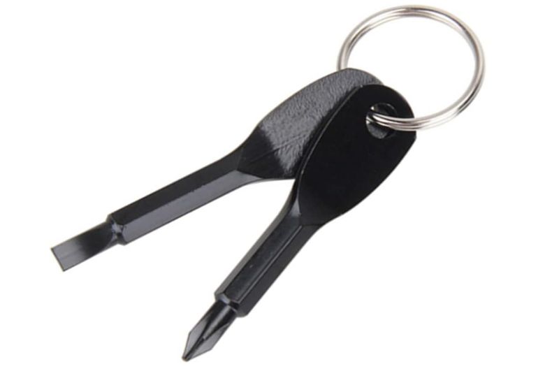 Stainless Steel Keychain Screwdriver Set Portable Phillips and Flathead