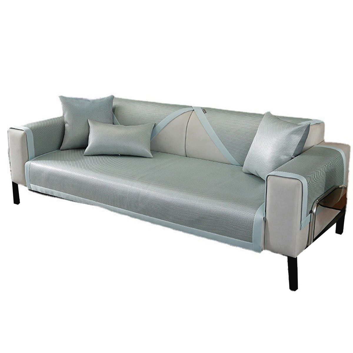 7 PCs Summer Non-Slip Ice Silk Sofa Couch Cover Cooling Couch Cover