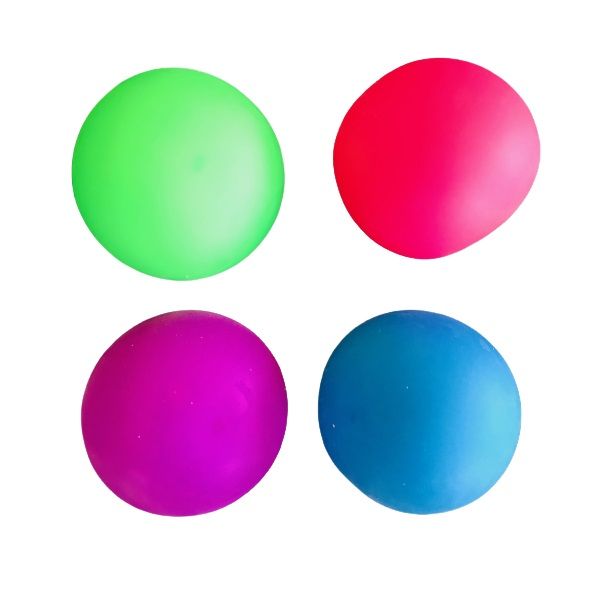 Bright Neon - Squish Novelty Stress Balls (Pack of 4 Assorted Colours ...