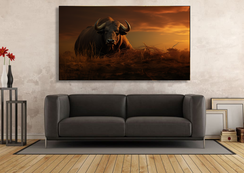 Canvas Wall Art - Buffalo Dusks Guardian - IM1108
