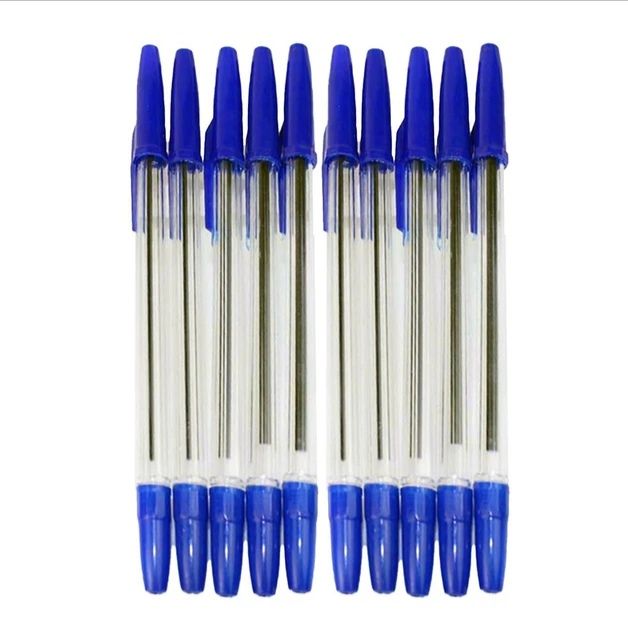 2 Boxes X 50pcs Blue Ballpoint Pens 