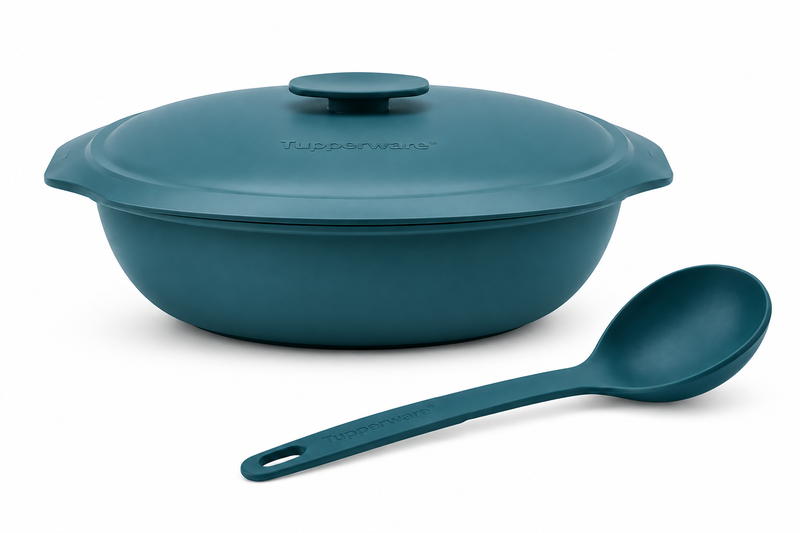 Tupperware Blossom Serving Set -Server 2.6L and Blossom Soup Server Ladle