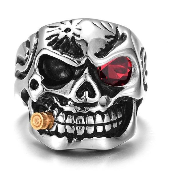 Ring Biker Hip Hop Punk Style Skull