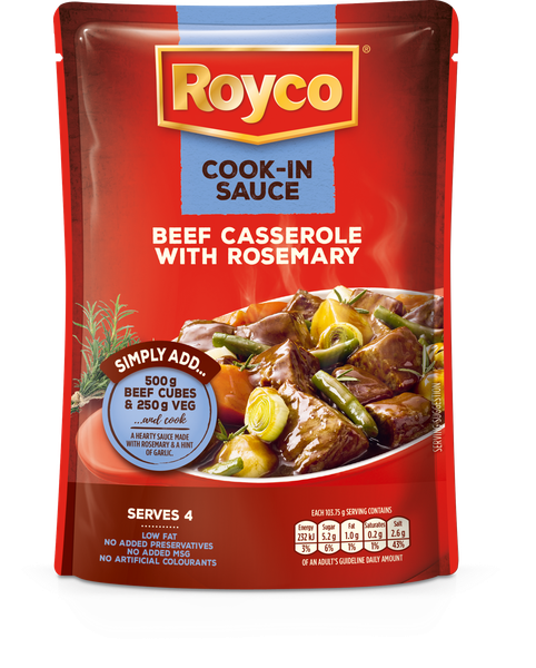 Royco Beef Casserole and Rosemary Wet Cook in Sauce 415g