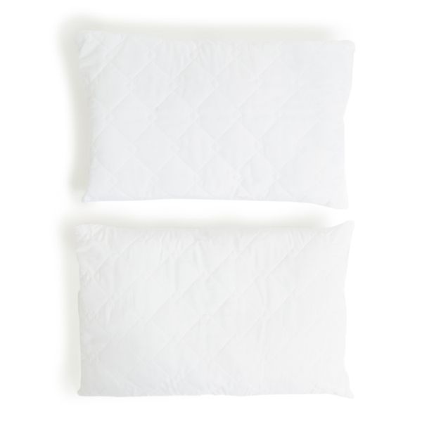 George &amp; Mason - 2 Pack Quilted Ball Fibre Pillows - Standard
